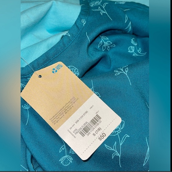 THEREABOUTS TWO PIECE DRESS & T-SHIRT SET PAGODA FLORAL GIRL BLUE COLOR SIZE 7/8 - Picture 12 of 12